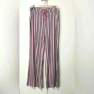 Ink +Ivy Women’s PJ Bottoms Pink Navy Blue White Striped Wide Leg size Small NWT